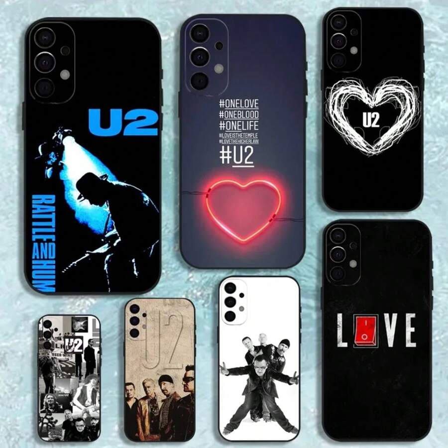 Band U-U2 Phone Case For  S25,S24,S21,S22,S23,S30,Ultra,S20,Plus,Fe,Lite,Note,10,9,5G Black Cover. Christmas Accessories. 's Best-Selling Phone Cases New And Popular Phone Case Styles  17 Case Limited-Time Discount  Case  Christmas Decoration - z2 - Xem 1