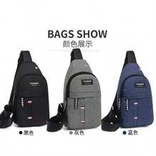 Bolso de pecho para hombre,bandolera,bolso pequeño y moderno para hombre,Tela Oxford,ideal para uso deportivo e informal. - Negro - Ver 7