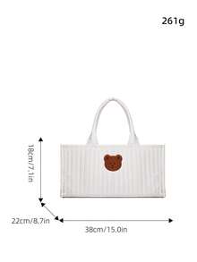 1 Túi đựng tã đa năng, Túi đựng tã gấp gọn dung tích lớn cho mẹ, thích hợp cho mọi mùa - trắng - Xem 3