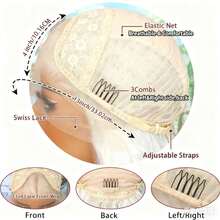 Platinum White Kinky Curly Bob Wig Human Hair 13x4 Hd Transparent 250% Density Short Deep Wave Human Hair Wig Glueless Wigs Pre Plucked Bleached Knots With Baby Hair For Women Perfect For Every Occasion Look Fabulous For Less - 鉑 - 查看 6