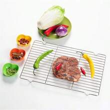 Grilling Rack Heavy Duty Wire Grate Oven Roasting Rack 5.3 X 8.75 Inch Rectangle Baking Cooling Steaming With 4 Legs Stainless Steel Rack 5.3"X8.75"22.2X13.5cm - 11"*15.4" - View 2