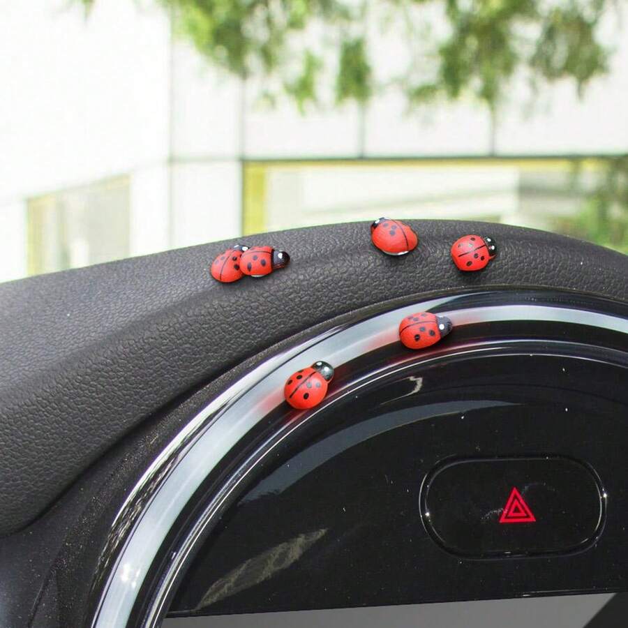 6 món đồ trang trí xe hơi hình bọ rùa - Phụ kiện xe hơi vui nhộn cho gương chiếu hậu hoặc bảng điều khiển, thiết kế bọ rùa sống động - bọ rùa - Xem 1