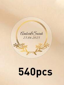 54-540 chiếc thẻ cưới cá nhân hóa trong suốt, nhãn dán quà tặng cưới hình tròn tùy chỉnh, thiết kế lá xanh, nhãn dán tên và ngày tháng cá nhân hóa, nhãn dán quà tặng cá nhân hóa hình tròn bằng PVC trong suốt chống thấm nước tùy chỉnh, trang trí, phong cách, đáng yêu, tùy chỉnh, 4x4cm, nhãn dán cho chai nước, hộp đựng, vợ, đồng nghiệp, gia đình, quà tặng độc đáo cho kỷ niệm, ngày Valentine, nhãn tiệc cưới, tình yêu vĩnh cửu - phong cách A - Xem 8