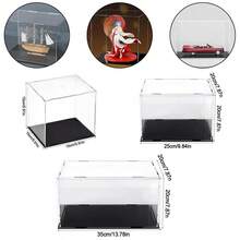 Acrylic Display Case Clear Dustproof Protection Collectibles Cube Display Box P - White - View 8