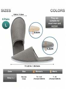 10只/5只/3只/1双装SPA拖鞋，防滑一次性拖鞋，可水洗重复使用，男女通用，适用于家庭、室内、浴室、卧室、酒店、新娘送礼会、返校季等场合