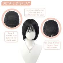 New Arrival Women's Short Bob Wig - Synthetic Fiber Natural Looking Fashionable Full Cap Wig - Multicolor - View 10