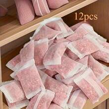 12pieces Rose-Scented Sachets - A Wardrobe And Shoe Cabinet Wonder, With Red Floral Patterns, Suitable For Home Wardrobes, Drawers, Bags And Shoes As A Freshener - Decorative Air Freshener Sachets - 12pcs - 查看 9