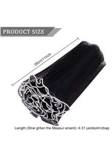 11英寸 x 4码珍珠边雪纺花束包装丝带，适用于花艺师DIY、情人节、生日、婚礼和礼品包装装饰。 - 彩色 - 查看 3