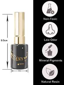 12ml 1 Bottle Transparent Nail Polish, All-Season, Suitable For Nail Salon Manicure Decoration, Also A Great Gift For Women Nails - Burgundy - View 6