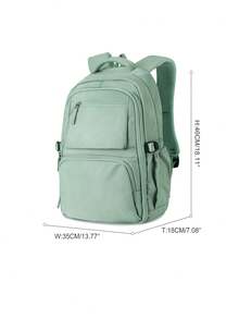 大容量防水尼龙儿童背包，可作为随身行李、旅行背包、商务笔记本电脑包，适用于15.6英寸笔记本电脑，适合旅行、商务、度假、大学、学校、户外、购物，男女通用学生礼物，可作为随身行李使用。 - 綠色 - 查看 2