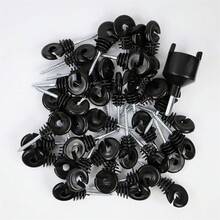 100Pcs Ring Insulators Electric Fencing Fence Screw In Free Spinner Tool - Black - View 4
