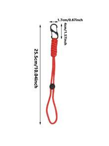 (4 Pieces Per Pack) Woven 24cm Umbrella Rope Keychain Zinc Alloy S-Shaped Mountaineering Buckle - Multicolor - View 6