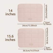 Cute Quilted Tablet Bag Laptop Bag, Soft Padded Laptop Protective Case With Grid Stitching, Anti-Fall And Shock-Absorbing, Suitable For School, Office, And Commuting Back To School Stuff Bag For School Work Laptop Bag For Women Mac Book Casemacbook Case College Essentials Laptop Sleeve - 彩色 - 查看 2