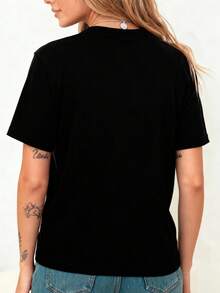 大码蜜蜂衬衫，复古塔罗牌图案，花卉蜜蜂田园风美学T恤，轻薄学院风服饰，送给自然爱好者的礼物，休闲黑色夏季款 - 黑色 - 查看 2