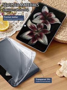 Ayotu 1pc Lily Flowers Tablet Case & Kindle E-Book Case Compatible With IPad 10th Generation, IPad 11/Air 4th/Air 7th/9.7 Inches, Compatible With Samsung Galaxy Tab A9 Plus, Kindle (11th Generation-2024 Release)(6 Inch), Kindle Paperwhite 12th Gen 2024, Great Holiday Gift, Stylish And Simple Pattern. - Multicolor - View 9