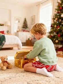 Ice Cream Shorts Boy Clothes, Gifts For Teen Kids Boys Unisex, Red Trunks Sweatpants Underwear Pants, Boys Christmas PjChristmas Birthday Gifts For Teenage Dress, Thanksgiving Outfit, School Sport Running Pants, Running Pants, Basketball Shorts - red Christmas - 查看 4