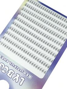 200片/套 6毫米分段式仿手绘尖头超细黑色睫毛，柔软蓬松，纤长效果极佳；10排高容量垂坠式三步嫁接睫毛；轻盈无负担；日常妆容必备。 - 黑色 - 查看 5