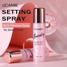 UCANBE Shimmer Dewy Setting Spray – Glowing + Makeup Setting Spray 2 In 1 Lightweight Formula For A Radiant Glow,Long-Lasting Face Mist For Face Body, 4 Fl Oz #Platinum - ColorC - 查看 8
