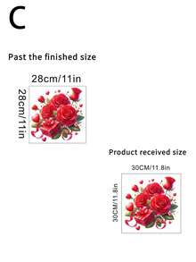 1pc Valentine's Day Heart Rose Decorative Sticker PVC Sticker Removable Self-Adhesive Easy-Tear Sticker Home Decor To Brighten Up Your Life Holiday Decor Stickers Birthday Graduation Gift - Multicolor - View 13