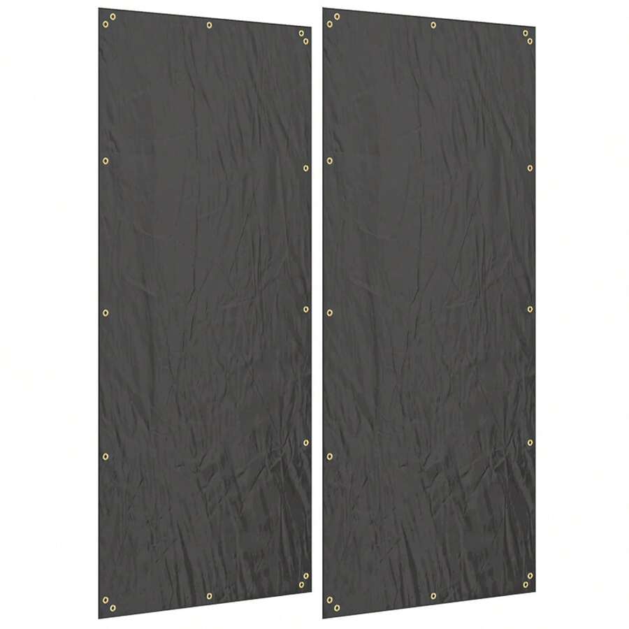 Outsunny 2-Piece Log Rack Cover Set, 148 X 62, Waterproof 600D Oxford Cloth, Protective Log Rack Cover For 62-66T X 185H Log Racks, Black - 1 - View 1