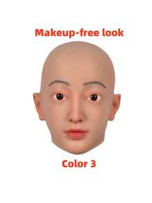 Cute Girl Cosplay Silicone Full Head Mask With Realistic Skin Texture, See-Through Vision And Audio Function, Suitable For Costume, Christmas, Halloween, Home Use, Private Party And Masquerade Ball, Unisex - Multicolor - View 10