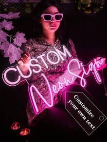 定制霓虹灯名字牌，婚礼装饰，霓虹灯名字灯，儿童LED霓虹灯，个性化礼物，卧室装饰，家居装饰USB LED灯，生日礼物，婴儿房标牌，婴儿房字母灯，儿童房装饰，男女皆宜的独特理想礼物，儿童节，父亲节，毕业典礼，婚礼，乔迁之喜，客厅，卧室，办公室，茶室，家居，浴室 - 彩色 - 查看 6