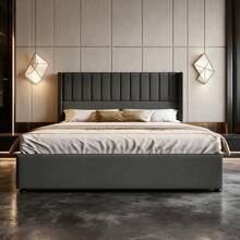 Bed Bases & Foundations - Grey + Linen + 160cm*200cm - View 1