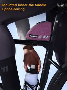 Bolsa de cuadro de bicicleta mini de 0.4L WEST BIKING, ligera, con forma de triángulo, reflectante y compacta para la parte delantera de la bicicleta - Multicolor - Ver 3