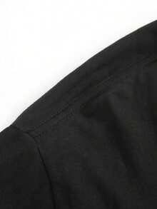 Men's 100% Cotton T-Shirt -67 Six Seven 6-7 - Funny Italian Brainrot Gaming Meme T-Shirt,Cartoon Print With The Numbers Six And Seven, Suitable For Everyday Casual Wear. - 黑色 - 查看 3