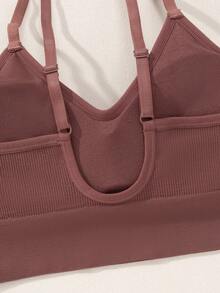 5pcs Women's Underwear Set: High Support V-Neck Seamless Sports Bra - Soft, Comfortable, Breathable, Skin-Friendly