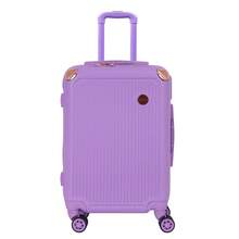 Mano 20in Bali Viaje Cabina Carry On 10kg Candado Ruedas 360 Nueva moda de 20 pulgadas rueda universal equipaje de viaje retro estilo portátil caja de tirador maleta de negocios - Morado 8166 - Ver 9