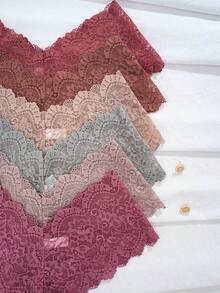 Paquete de 6 piezas de ropa interior elegante y de unicolor para mujer