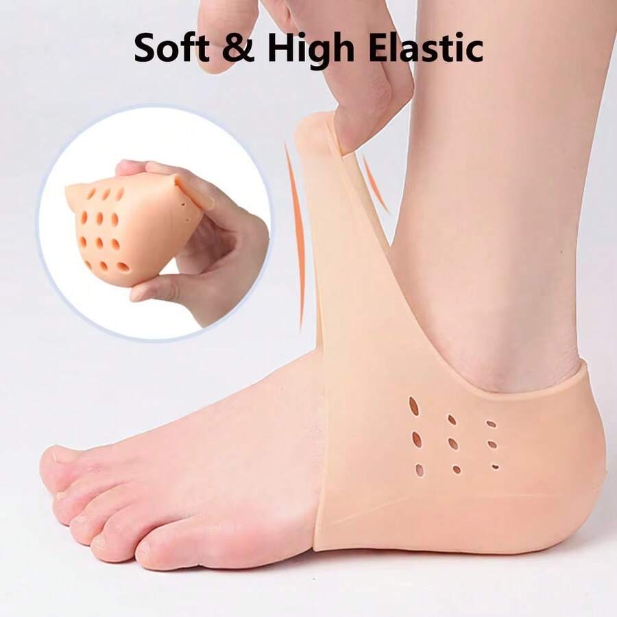 1 Pair Comfortable Hidden Insoles, Anti-Fatigue Insoles, Breathable Shock-Absorbing Soft High-Elastic Insoles For Men & Women, Increase Height 3-5cm - Color - View 1