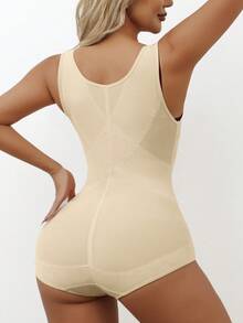 女士塑身连体衣，透气露胸束腰塑形连体衣，收腹瘦身连体衣 - 淡黃色 - 查看 6