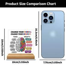 1入組心理成長亞克力桌面擺設 - 激發積極思考和自我療癒，理想的治療師辦公室裝飾，輔導員專屬禮物，推薦心理學家傳達關懷和成長的禮物 - 彩色 - 查看 4