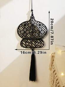 1件/2件新月形流苏壁挂装饰，波西米亚伊斯兰阿拉伯图案灯笼星月艺术节日装饰，斋月开斋节家居墙面装饰，客厅卧室玄关窗户门派对装饰，现代斋月家居饰品 - 彩色 - 查看 11