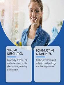 JAYSUING 家用玻璃清洁剂，温和去除污垢不留水渍，轻松擦拭玻璃使其光洁如新，快速干燥且不留痕迹，提高玻璃透明度。 - 彩色 - 查看 7