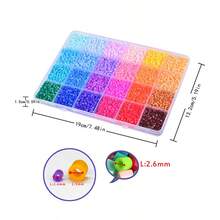 2.6mm 熔珠补充包迷你珠子套装手工工艺品儿童房装饰珠子 9000 补充包 1 盒 24 色珠子，适合 DIY 玩具拼图艺术珠子青少年制作圣诞节生日礼物。 - 彩色 - 查看 5