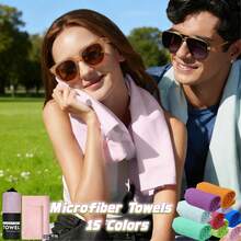 2 PC Towels Super Absorbent High Quality Lightweight With Mesh Bag Outdoor Gear For Camping Hiking Trave - B - View 2