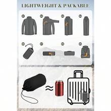 Plus Size Rain Jackets For Women Raincoats For Women With Hood Packable Rain Coats Lightweight Outdoor Windbreaker - A03 海軍藍+XXL - 查看 4