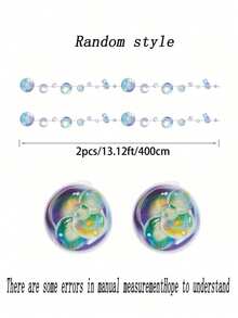 6.56英尺/200厘米 - 水下主题派对装饰 白色泡泡花环 生日派对 水下主题悬挂摇摆沙滩横幅 水下背景 海洋派对用品 - 家居装饰 - 情人节装饰 - 炫彩 - 查看 10