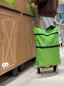 Portable Shopping Cart, Foldable Shopping Bag, Lightweight Wheeled Handcart, Shopping Bag, Shopping Bag, Storage Bag.