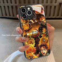 Funda para móvil  con collage de personajes vibrantes, compatible con teléfonos ,  17,  16 Pro Max,  15 Pro Max,  13 y  12. Fabricada en TPU resistente para una protección óptima contra golpes y caídas. Un regalo ideal para fans del anime, amigos, cumpleaños o cualquier ocasión especial. - Negro - Ver 3