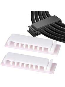 Eight Hole Single (Conventional Adhesive) Wire Fixing Clip - Self-Adhesive Wire Organizer