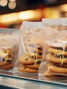 500pcs/Roll Transparent 'Thank You' Stickers, Minimalist And Practical Multipurpose - 多色 - 查看 7