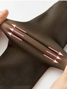 Women's 220g Autumn And Winter Thickened Thermal Pantyhose Stockings Women's Warm High Elasticity Translucent High Waist Translucent Leggings Sexy Pantyhose Nylon Tights,Thermal Lined Tights,Leggings,Warm Tights,High Elastic Pantyhose - Coffee Brown - View 2