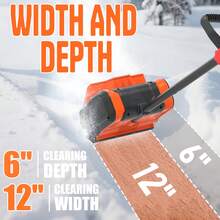 Cordless Snow Shovel, 13" Electric Snow Blower 20V, With 4 Ah Battery And Charger, 300lb/Min Snow Removal, 19FT Throw Distance, Lightweight 12lb For Driveway/Steps/Patio/Sidewalk - 橘色 - 查看 9