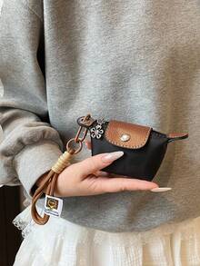 1个撞色饺子零钱包，女士零钱包包装饰，可挂在多种颜色的包包上，也可作为小礼物送给闺蜜。女士钱包、手拿包、零钱包、包包挂饰、零钱包、女士钱包、手拿包、钱包配件 - 多色 - 查看 2