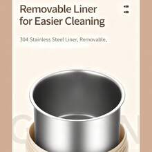 Set de fiambrera portátil isotérmica de 2,2 L para adultos, fiambrera bento apilable de acero inoxidable para comida caliente, contenedor térmico de 3 niveles, fiambrera bento de gran capacidad, acero inoxidable 304 - 2 niveles - Ver 5