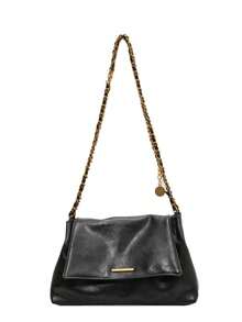 女士单肩翻盖包，柔软PU皮革，时尚优雅复古简约金属配件设计，链条肩带，适合女士、女孩、大学生、休闲、通勤等场合，黑色 - 黑色 - 查看 10